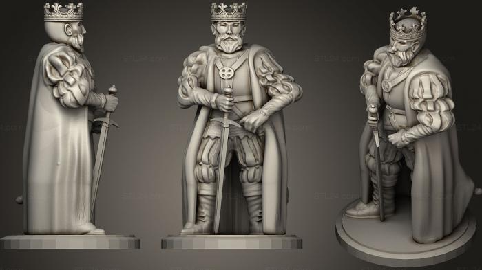 Статуэтки герои, монстры и демоны (Король Отто, STKM_0921) 3D модель для ЧПУ станка